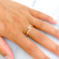 18k-gold-Timeless Rose Gold Diamond Ring 