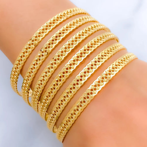 Modern Lush Cutwork Bangles - SPLIT PAIR