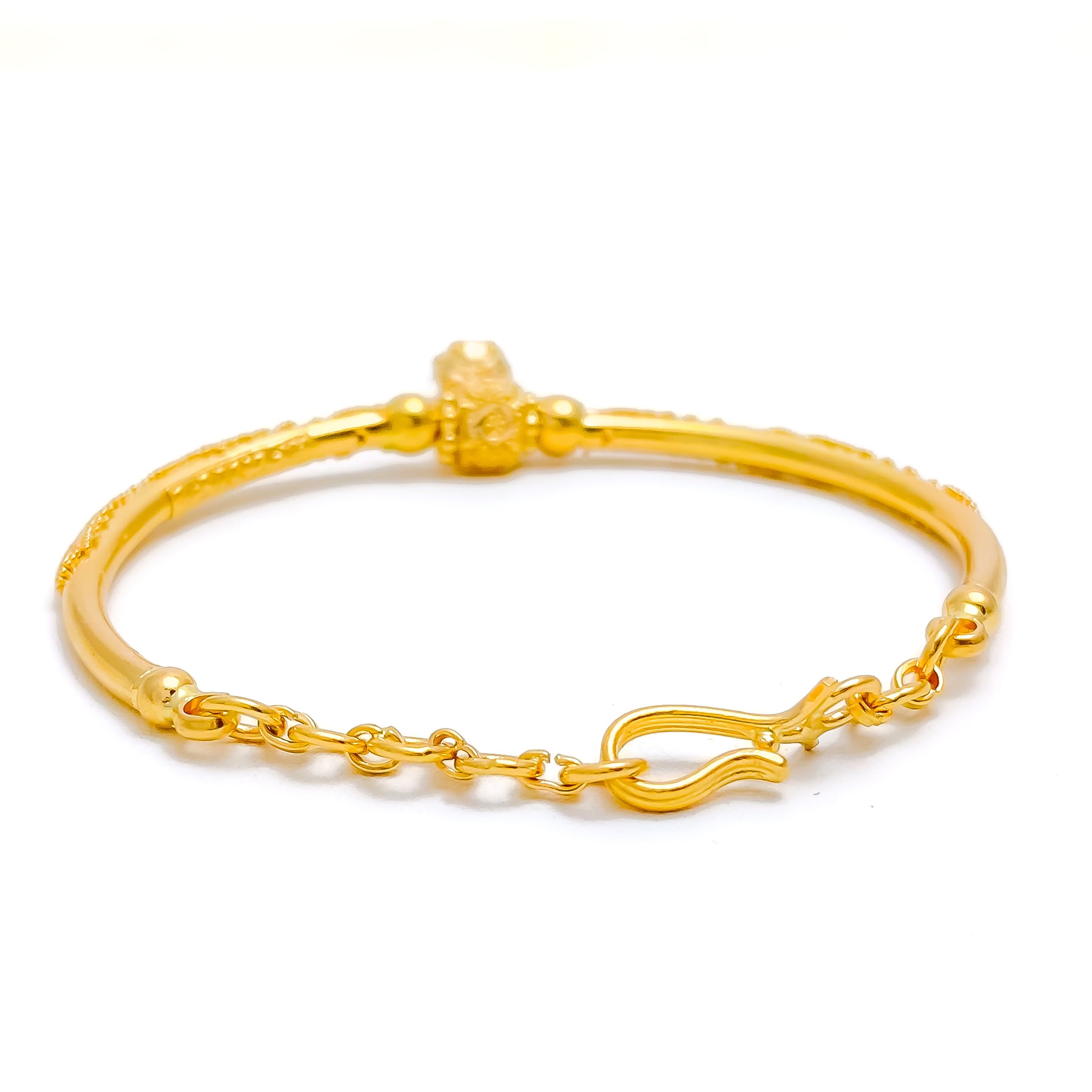 Hanging Flower 22k Gold Flexi Bangle Bracelet – Andaaz Jewelers