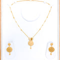 Zigzag Hanging Necklace 22k Gold Set