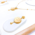 Zigzag Hanging Necklace 22k Gold Set