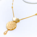 Zigzag Hanging Necklace 22k Gold Set