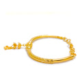 Ornate Tassel 22k gold Flexi Bangle Bracelet