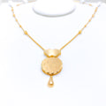 Zigzag Hanging Necklace 22k Gold Set