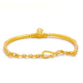 Ornate Tassel 22k gold Flexi Bangle Bracelet