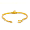 Ornate Tassel 22k gold Flexi Bangle Bracelet