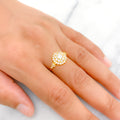 Classic Sparkling CZ 22k Gold Ring
