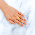 Dainty Lightweight Spiral 22k Gold Ring