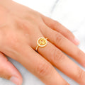 Dainty Lightweight Spiral 22k Gold Ring