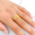 Classy Oval CZ 22k Gold Ring