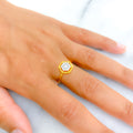 18k-gold-Intricate Blooming Diamond Ring 