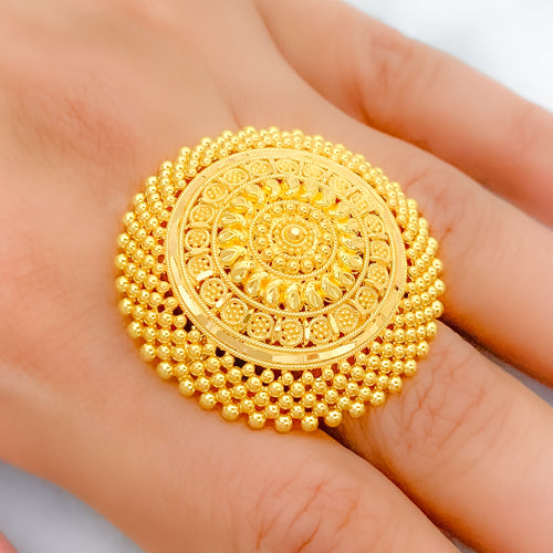 Dressy Floral Dome Ring