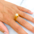 22k-gold-Special Radiant Reversable CZ Ring 