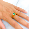 22k-gold-Special Radiant Reversable CZ Ring 