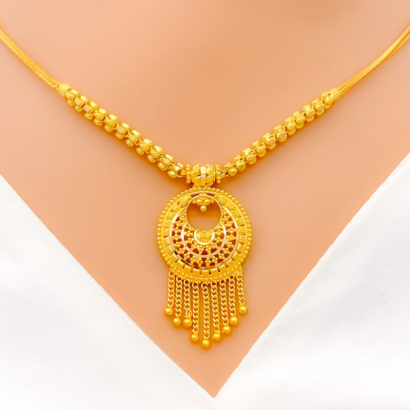 22k-gold-Stunning Chand Drop Necklace Set