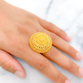 Impressive Shining Flower 22k Gold Ring