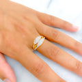 22k-gold-Delicate Contemporary CZ Ring 