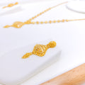 Glistening Bead Necklace 22k Gold Set