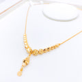 Classy Graduated 22k Gold Bead Necklace