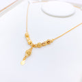 22k Gold Alternating Beaded Necklace