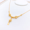 Contemporary 22k Gold Beaded Necklace