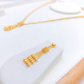 Fancy Multi-Tassel 22k Gold Necklace Set