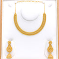 Regal Bead Lined Choker 22k Gold Set