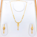 Reflective Hearts 22k Gold Necklace Set