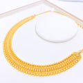 Regal Bead Lined Choker 22k Gold Set