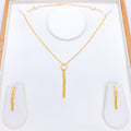 Elegant Tassel 22k Gold Necklace Set