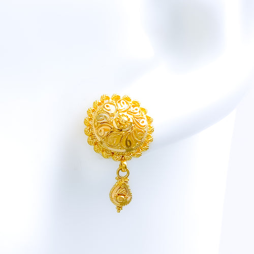 Radiant Tassel 22k Gold Earrings