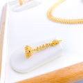 Bright Textured Choker 22k Gold Set