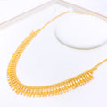 Bright Textured Choker 22k Gold Set