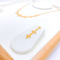 Chic Braided Bead 22k Gold Necklace Set