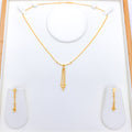 Lightweight 22k Gold Tassel Necklace Set