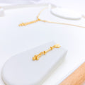 Lightweight 22k Gold Tassel Necklace Set