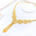 Graduated Flower Necklace Set