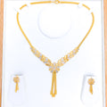 Fancy Leaf Adorned Necklace Set