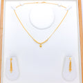 Alternating Bead 22k Gold Necklace Set