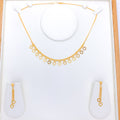 Hanging Hearts 22k Gold Necklace Set