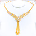 Fancy Leaf Adorned Necklace Set