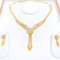 Fancy Leaf Adorned Necklace Set