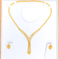 Chic Golden Leaf Necklace Set