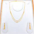 Trendy Double Lara 22k Gold Necklace Set