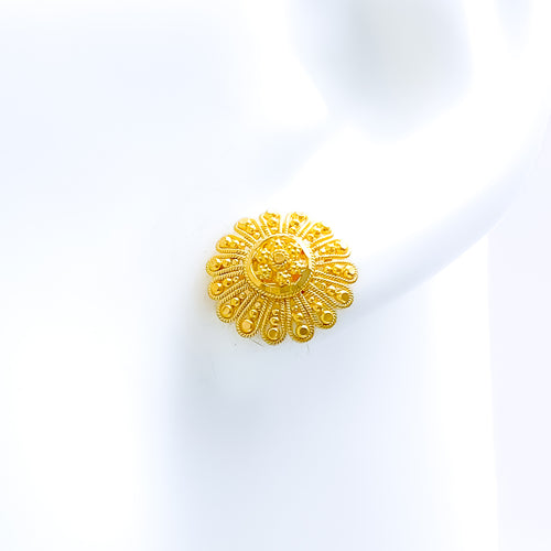 Striking Floral 22k Gold Tops