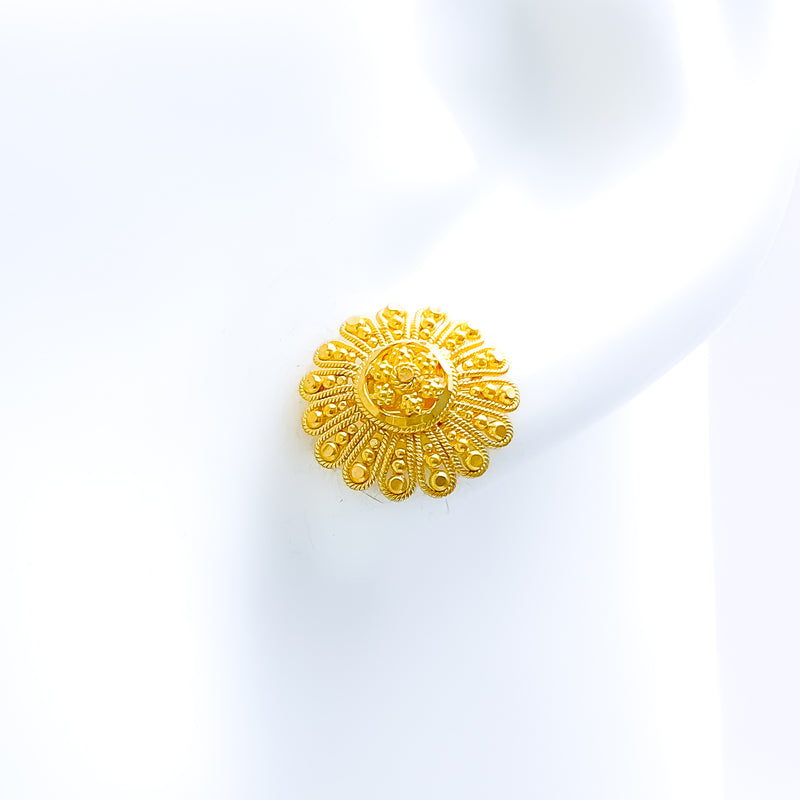 Striking Floral 22k Gold Tops