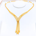 Chic Golden Leaf Necklace Set