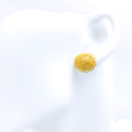 Beautiful Flower Petal 22k Gold Earrings