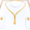 Chic Golden Leaf Necklace Set