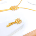 Swirling Leaf 22k Gold Necklace Set